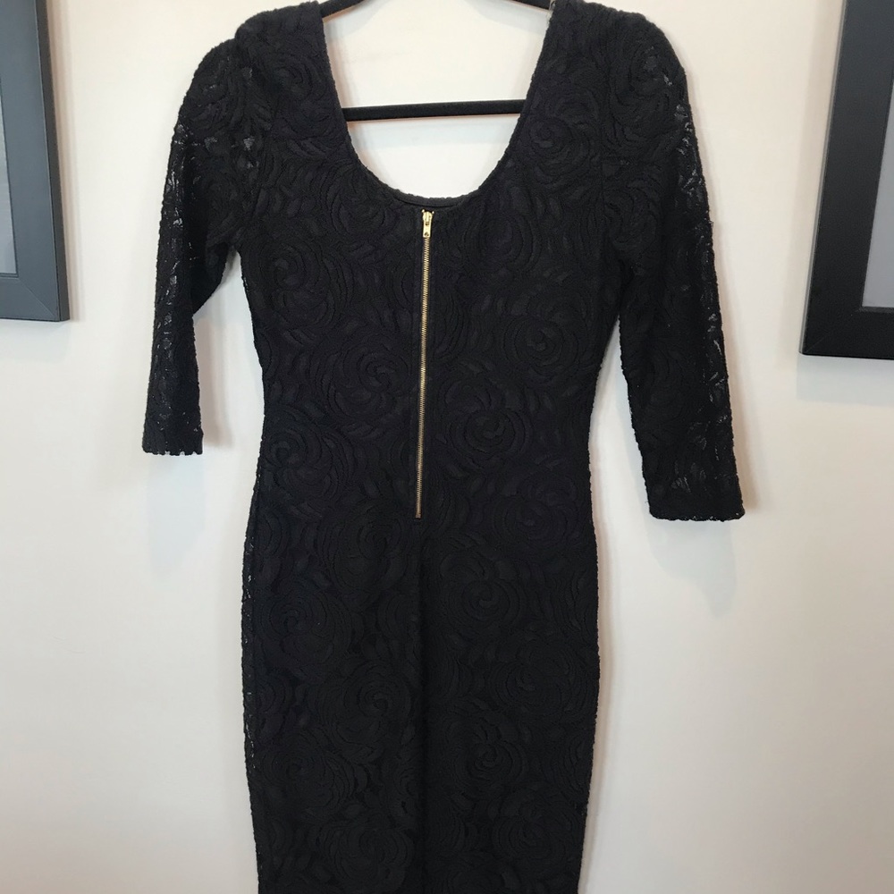 Black Fitted Midi Dress